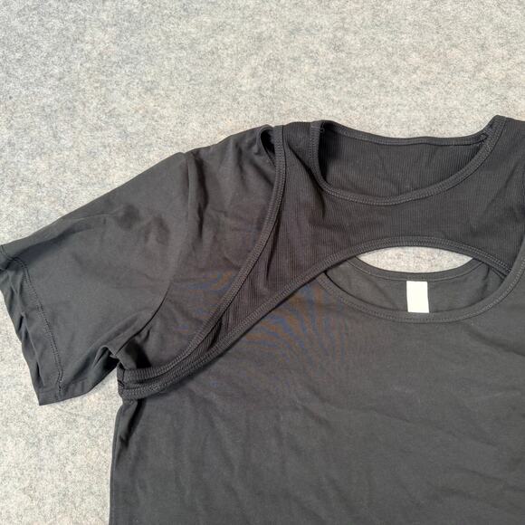 Dion Lee Unisex Black Asymmetrical Holster Designer Tee T-Shirt Shirt Size L - Picture 3 of 12